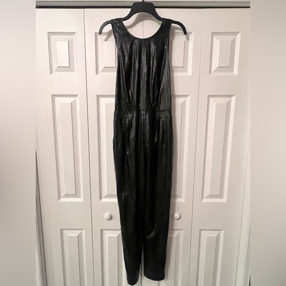 Free People New Love One Piece Jumpsuit Romper Faux Leather Size Small - Picture 2 of 15